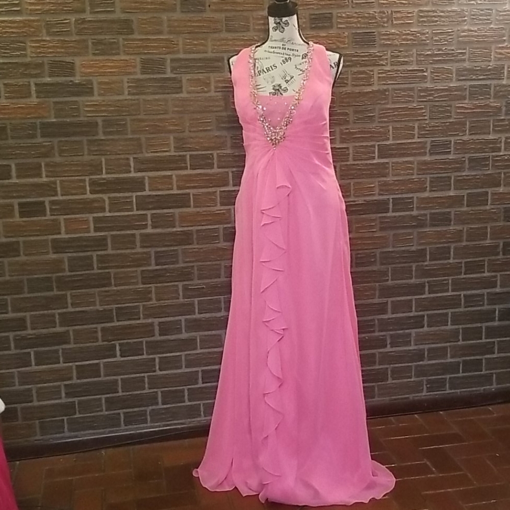 Long pink dress